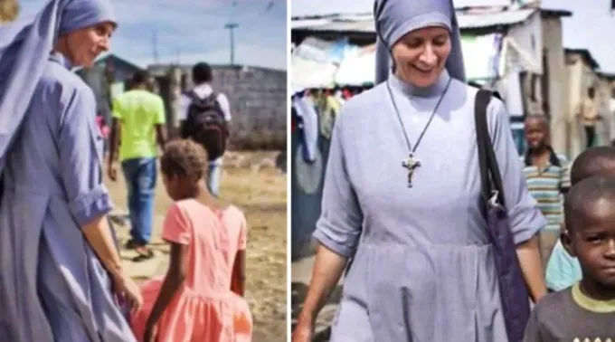 Irmã Paësie e crianças do Haiti. ?? 