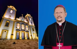 A Igreja Matriz Nossa Senhora da Palma, catedral de Baturité e o bispo de Baturité, dom Luís Gonzaga Pepeu.
