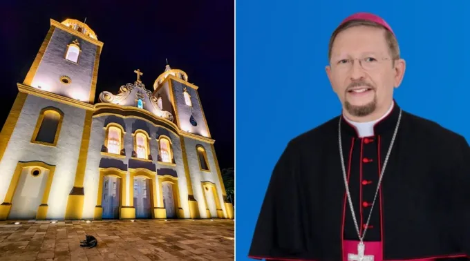 A Igreja Matriz Nossa Senhora da Palma, catedral de Baturité e o bispo de Baturité, dom Luís Gonzaga Pepeu. ?? 