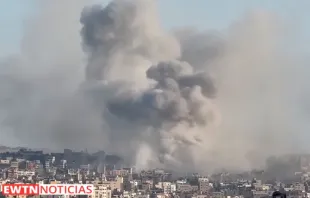 Explosão na Faixa de Gaza.