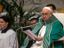 Papa Francisco na missa de encerramento da primeira sessão do Sínodo da Sinodalidade