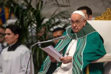 Papa Francisco na missa de encerramento da primeira sessão do Sínodo da Sinodalidade