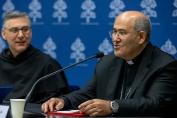 Cardeal Tolentino de Mendonça durante coletiva de imprensa desta manhã