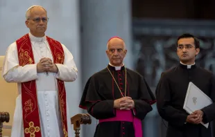Papa Leão XIV na celebração da Vigília de Pentecostes, hoje (7), na Praça de São Pedro, no Vaticano