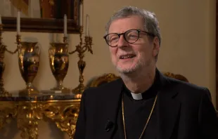 O prefeito do Dicastério para as Igrejas Orientais da Santa Sé, cardeal Claudio Gugerotti, fala à EWTN News em entrevista no Vaticano em 11 de dezembro de 2024.