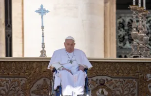 Duas semanas depois da sua última aparição pública, o papa reapareceu aos fiéis