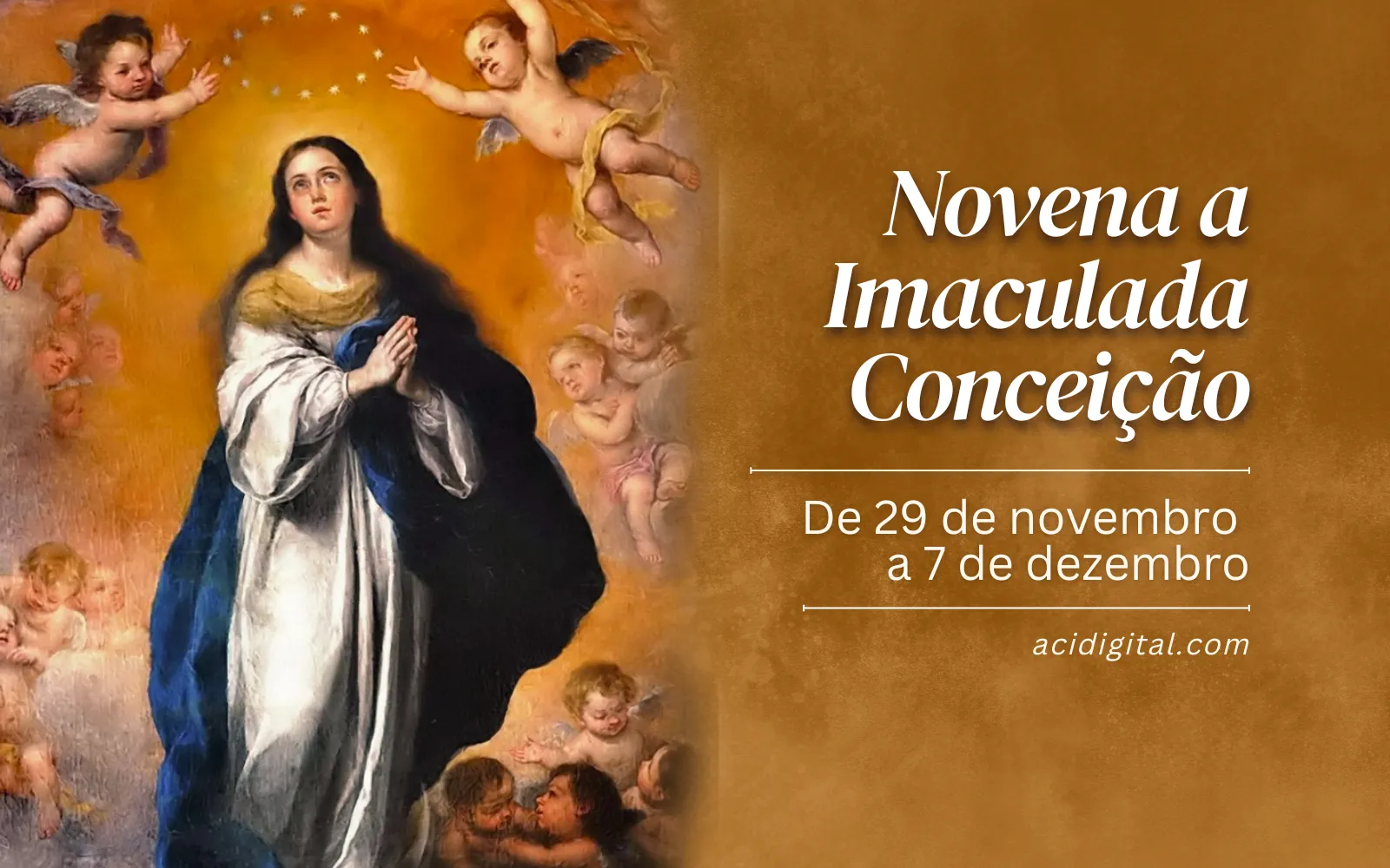 Hoje começa a novena a Imaculada Conceição