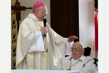 Dom Peruzzo e o arcebispo emérito de Curitiba, dom Pedro Fedalto