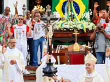 O bispo de Setúbal, Portugal, cardeal Américo Aguiar celebrou a missa de encerramento das celebrações dos 280 anos da chegada da imagem do Senhor Bom Jesus do Bonfim à Bahia