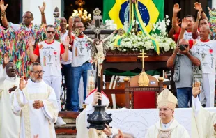 O bispo de Setúbal, Portugal, cardeal Américo Aguiar celebrou a missa de encerramento das celebrações dos 280 anos da chegada da imagem do Senhor Bom Jesus do Bonfim à Bahia