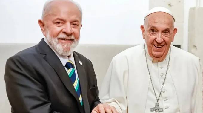 Lula com o papa Francisco