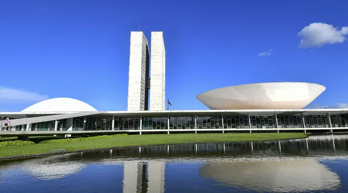 Fachada do Congresso Nacional.