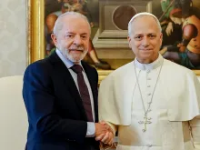 O papa Leão XIV e o presidente Lula se encontraram hoje (13), no Palácio Apostólico do Vaticano