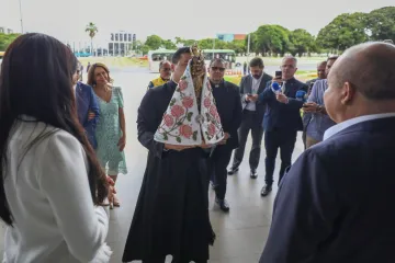 visita da imagem peregrina a Brasília foi ao Palácio do Buriti, sede do Governo do Distrito Federal
