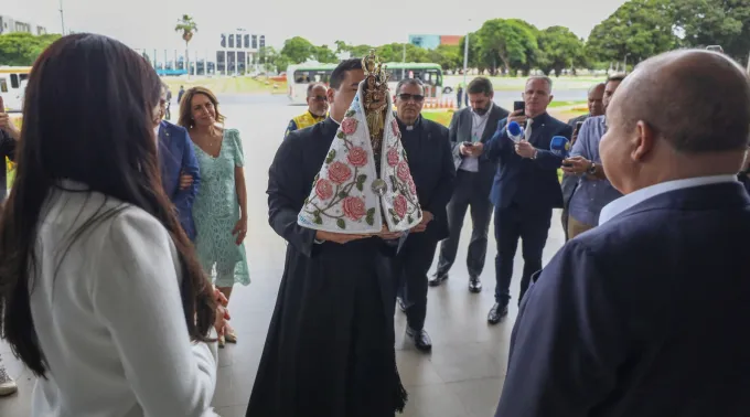 visita da imagem peregrina a Brasília foi ao Palácio do Buriti, sede do Governo do Distrito Federal