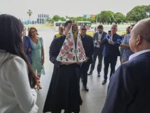 A primeira visita da imagem peregrina de Nossa Senhora de Nazaré à Brasília foi ao Palácio do Buriti, sede do Governo do Distrito Federal