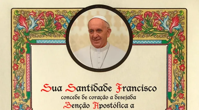 Bênção do papa. ?? 