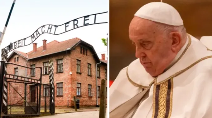 Entrada do campo de concentração de Auschwitz - Papa Francisco