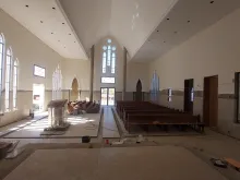 Capela em construção da nova sede do Carmelo da Santíssima Trindade e do Imaculado Coração de Maria, em Patos de Minas (MG).