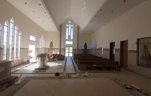 Capela em construção da nova sede do Carmelo da Santíssima Trindade e do Imaculado Coração de Maria, em Patos de Minas (MG).