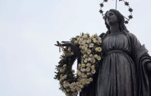 A Imaculada Conceição na praça de Espanha, em Roma