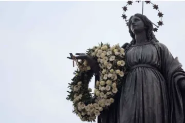 A Imaculada Conceição na praça de Espanha, em Roma
