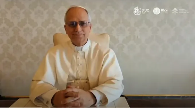 Mensagem em vídeo do papa Leão XIV na abertura do Congresso das Universidades Ibero-americanas que acontece PUC-RJ. ?? 