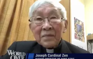Cardeal Joseph Zen, arcebispo emérito de Hong Kong, em entrevista à EWTN