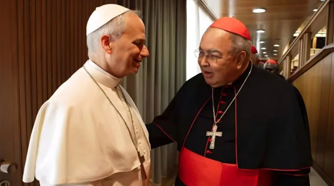 Papa Leão XIV e cardeal Orani João Tempesta. ?? 