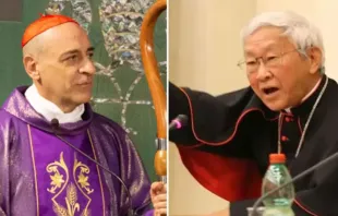 Cardeal Víctor Manuel "Tucho" Fernández e cardeal Joseph Zen Ze-kiun