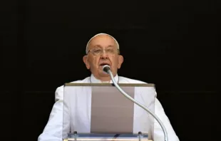 Papa Francisco antes de rezar o Angelus de hoje (14), no Vaticano