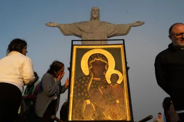Ícone de Nossa Senhora de Czestochowa no Santuário Cristo Redentor.