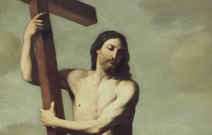 Cristo abraçando sua cruz