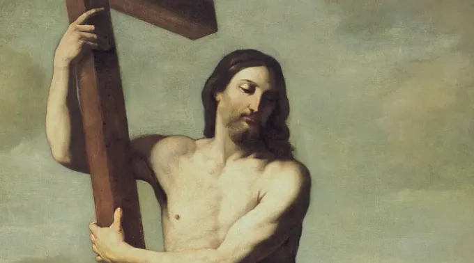 Cristo abraçando sua cruz ?? 