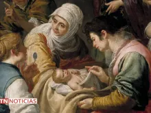 Pintura "Nascimento da Virgem" de Jusepe Leonardo.