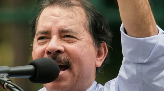 O presidente Daniel Ortega. ?? 