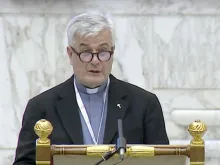 Padre Dario Vitali no Sínodo da Sinodalidade no Vaticano, 18 de outubro de 2023. |