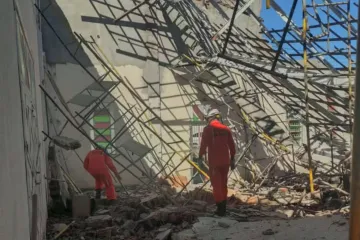 Teto da igreja São Judas Tadeu desabou na manhã de hoje (10)