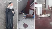 Mulher entra em igreja de Vitória e quebra três imagens