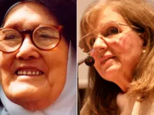 Irmã Lúcia e a médica Branca Pereira Acevedo