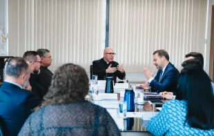 Guilherme Boulos no encontro com dom Ricardo Hoepers