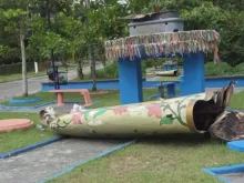 Vândalos destruíram a imagem de Nossa Senhora de Nazaré na praça central do distrito de Apeú, em Castanhal (PA)