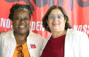 A ministra dos Direitos Humanos e da Cidadania, Macaé Evaristo e a ministra das Mulheres, Cida Gonçalves.
