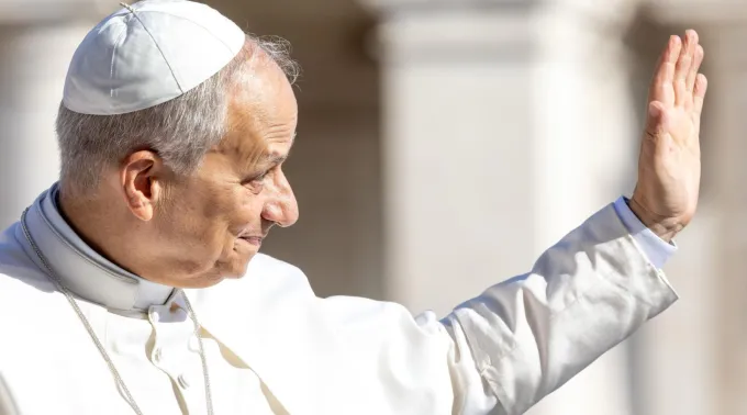 O papa Leão XIV na Audiência Geral de 17 de setembro de 2025. ?? 