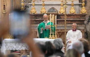 Papa Leão XIV na missa.