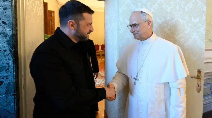 O papa Leão XIV e Zeenski em Castel Gandolfo