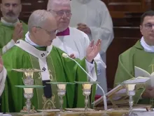 Papa Leão XIV na missa de 20 de julho de 2025.