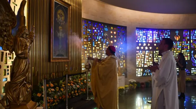 O arcebispo de Santa Maria (RS), Dom Leomar Antônio Brustolin na missa de encerramento da 82ª Romaria Estadual da Medianeira. ?? 