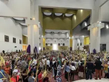 Domingo de Ramos em uma igreja na Nicarágua.