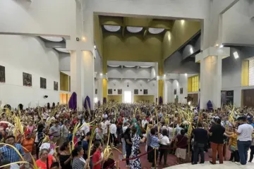 Domingo de Ramos em uma igreja na Nicarágua.